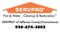 SERVPRO of Jefferson County/Oconomowoc SERVPRO of Jefferson County/Oconomowoc