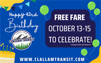 Clallam Transit Fare Free!