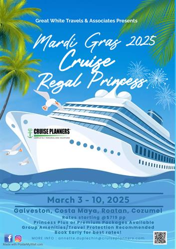 Mardi Gras Cruise on the Regal Princess March 2025