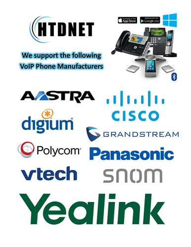  We support many VoIP manufacturers.