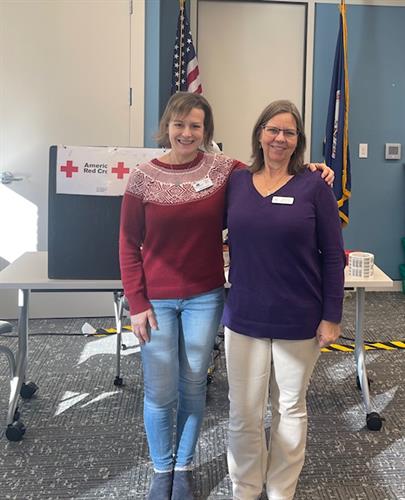 2024 Leadership Fauquier sponsored Blood Drive - Volunteers- Christina (2018) and Valerie (2024)