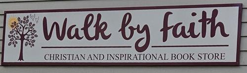 Exterior Sign at Walk By Faith Christian Bookstore