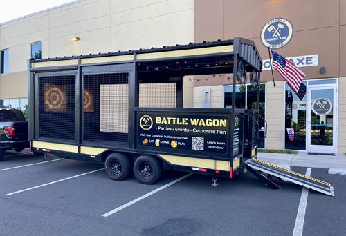 We’re Mobile too! Your Event. Your Place. Upgraded. The Battle Wagon brings the axe-citement to you. We’re Mobile too! Your Event. Your Place. Upgraded. The Battle Wagon brings the axe-citement to you.