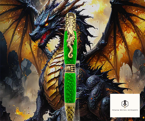 Dragon Ballpoint with Green Dragonscsale Resin