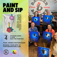 O’Keeffe Skull Paint and Sip at Bawker Bawker Cider