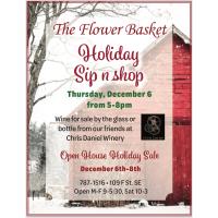 The Flower Basket Holiday Sip n Shop