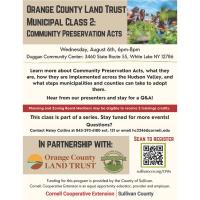 Planning for the Future: Understanding Community Preservation Acts, A CCE Sullivan Workshop for Municipal Leaders and Community Stakeholders