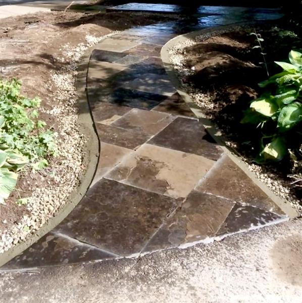 Flagstone walkway
