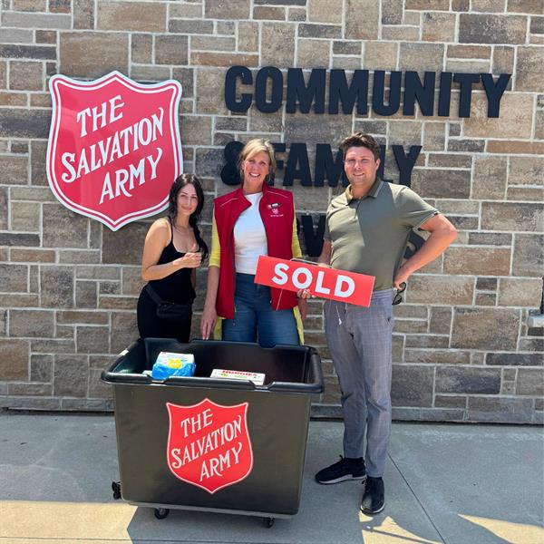 Salvation Army Food Bank donation