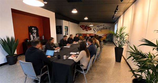 Proposed meeting set up for space rentals.