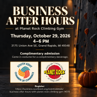 Business After Hours with Planet Rock Climbing Gym