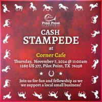 Cash Stampede at Corner Cafe