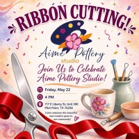 Ribbon Cutting - Aime Pottery Studio