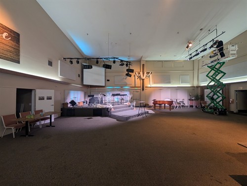 Lighting upgrade in a church worship space