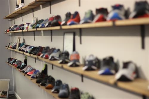 We carry 8 brands of shoes, including road, trail, athleisure, and recovery.