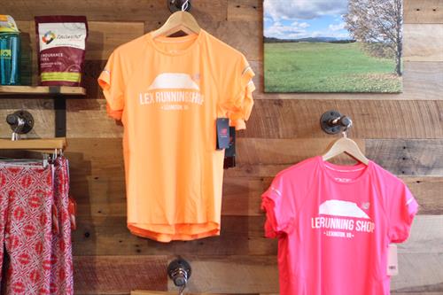 Whatever your apparel needs, we have it! Technical running and walking tops and bottoms.