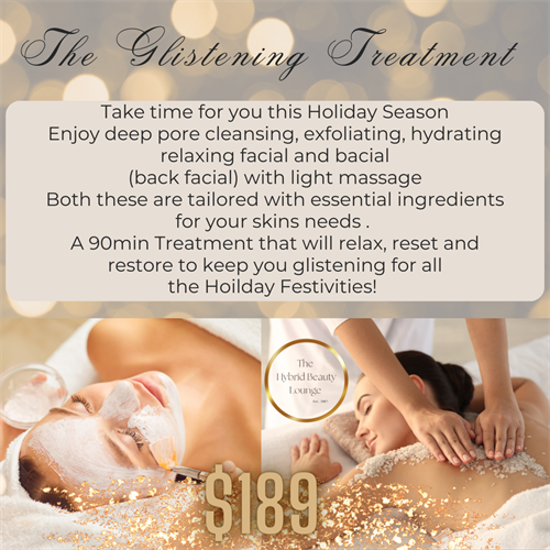 The perfect gift for you or someone on your list! Indulge in this relaxing and renewed you treatment during or after the Holiday Hustle 