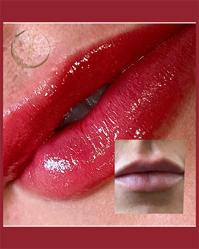 Cosmetic LipBlush Tattoo A blush of color to enhance, define and give your lips a youthful appearance without injectables.