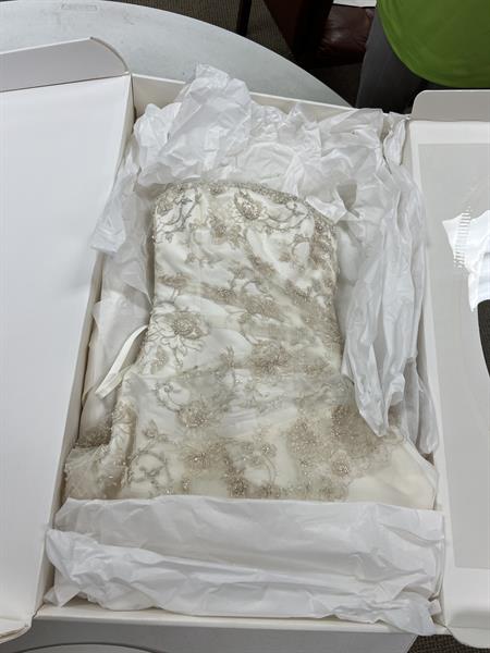 Wedding dress restored by SERVPRO.