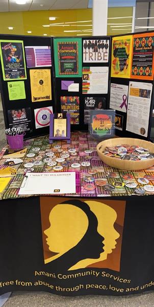 Community awareness booth at the 2019 UNI African American Family and Children's Conference