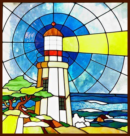 Stained Glass Window at New Start Recovery Solutions Monterey 468 Pine Ave, Pacific Grove CA