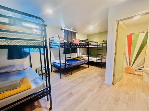 We have 3 dormitories with bunkbeds and ensuite bathrooms that are perfect for groups or solo travelers. We have 3 dormitories with bunkbeds and ensuite bathrooms that are perfect for groups or solo travelers.