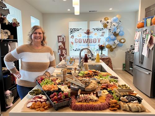 Tami with Grazing Table