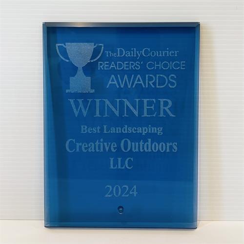 Thank you to the Daily Courier Reader's Choice Awards for announcing Creative Outdoors as the winner for Best Landscaping in 2024!