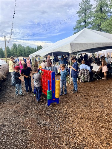 Wedding Guests Enjoying Our Copper Sky Outdoor Games Bundle