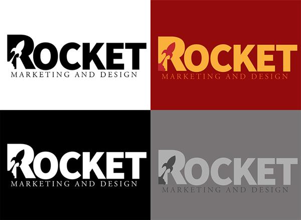Rocket Marketing Logo Branding Concept