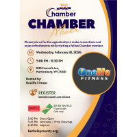 February 18 Mixer hosted by Onelife Fitness