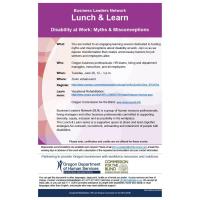Lunch & Learn Disability at Work: Myths & Misconceptions