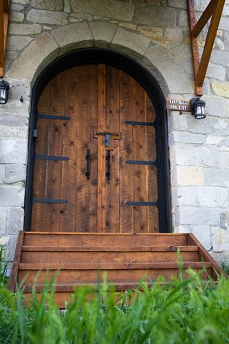 Again... the closest thing you will find to a castle in eastern Oregon. We had a local craftsman help us with building this door and other pieces of furniture within the vacation rental.