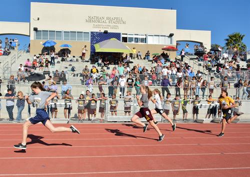 REACH Foundation Middle School Track Meet - middle school student athletes from the Placentia-Yorba Linda Unified School District compete in 10 different Track & Field events.
