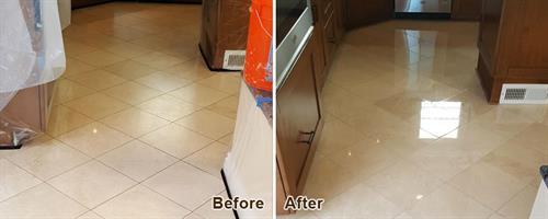 Travertine Before & After 