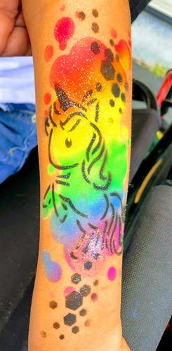 Unicorn Airbrush Tattoo