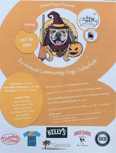 Dogtoberfest Costume Event Sunday before Halloween in Stonewood Plaza
