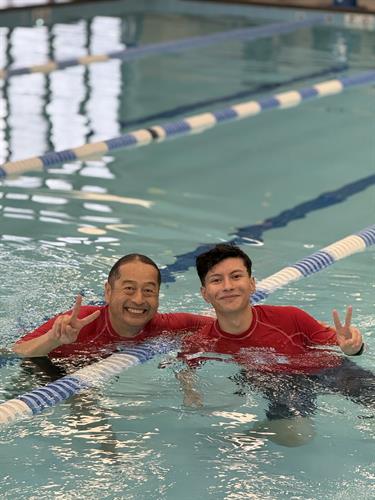 Swim Instructor at Swim Meet