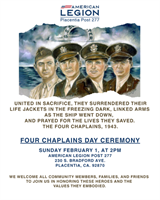 Four Chaplains Day Ceremony