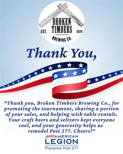 Thank You Broken Timbers Brewinc Company