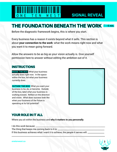 Signal Reveal - The Foundation Beneath The Work - pg. 2