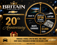 Britain Chevrolet Celebrates 20 Years in Greenville, TX