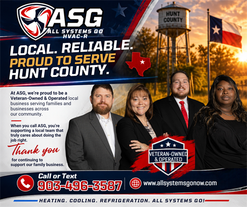 ASG  local, reliable for Hunt County, Tx