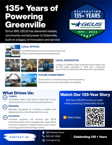 135+ Years of Powering Greenville