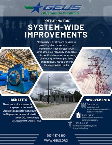 GEUS Preparing for System Wide Improvements