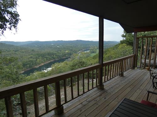 Cliffside deck and view