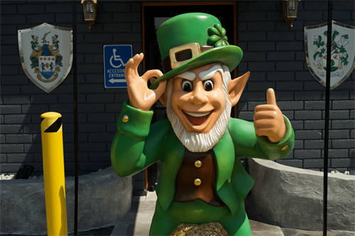 McGarity's Restaurant & Irish Pub Leprechaun (Named Lucky by locals) Statue