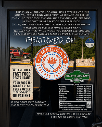 McGarity's Restaurant & Irish Pub Front Door