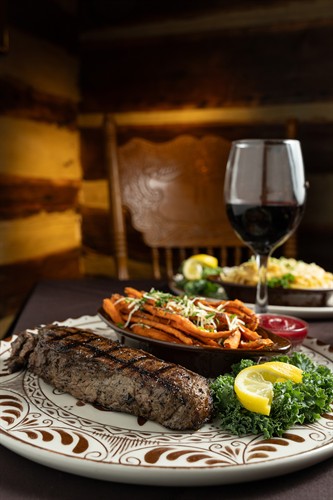 The Kansas City Strip with Arkansan Sweet Frites