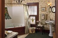 Emily Dickinson's large bathroom with  two-person jacuzzi and shower....heavenly!
